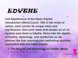 meaning of the name "EDYTHE"