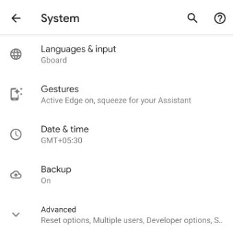 enable Gesture Navigation in Android Q