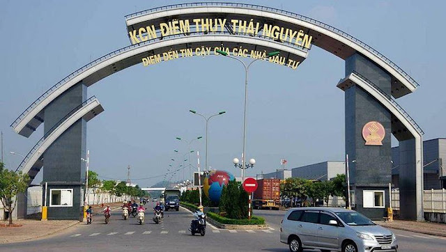 cổng chào khu công nghiệp Điềm Thủy- Thái Nguyên