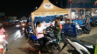Kodim 0410/KBL Bersama Gugus Tugas Covid19 Kota Bandarlampung Laksanakan Penegakan Protokol Kesehatan di Pasar Tradisional