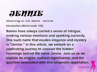 meaning of the name "JENNIE"