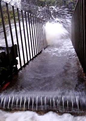 Oughterard waterfall, storm Desmond