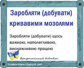 Заробляти кривавими мозолями. Фразеологічний дивосвіт