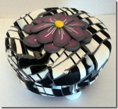 round black and white box side view