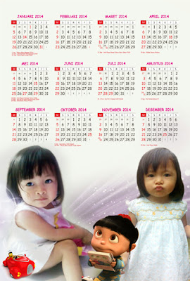 Desain Kalender Anak Tahun 2014