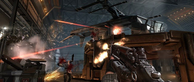 Fire fight in Wolfenstein: The New Order