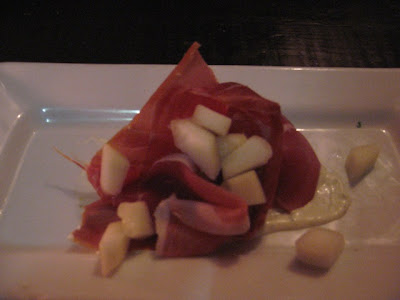 Tapas Barinn Serrano ham with melon and horseradish