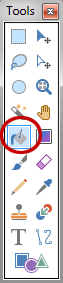The Paint Bucket tool.