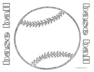 Baseball Ball Coloring Page For Kids