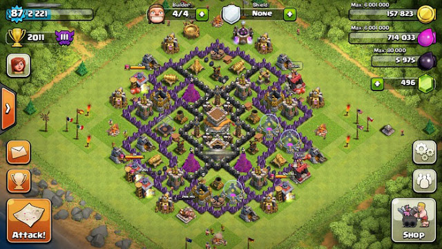 Pengertian Base Farming, Trophy dan Hybrid dalam Clash of Clans