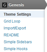 edit genesis theme settings