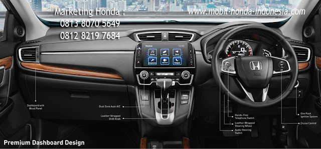 tampilan dashboard konsol pada honda all new cr-v