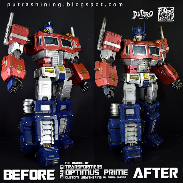 The Making Of Transformers Optimus Prime | MAS-01 Mega Action Series 18" | Customize Weathering by Putra Shining