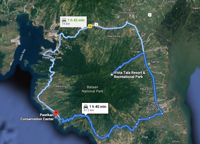 Route to Pawikan Conservation Center