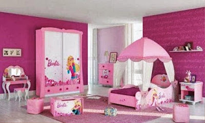 Contoh Desain Kamar Tidur Anak Perempuan Barbie