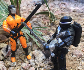 1993 Ninja Force Slice, 1989 Snake Eyes, 1988 Stormshadow