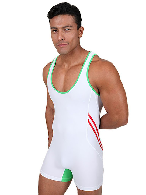 Pistol Pete Teammate Wrestling Singlet-Body White Cool4guys Online Store