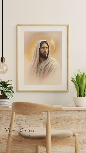 Best spiritual religious christian wall art gift idea, Biju Varnachitra