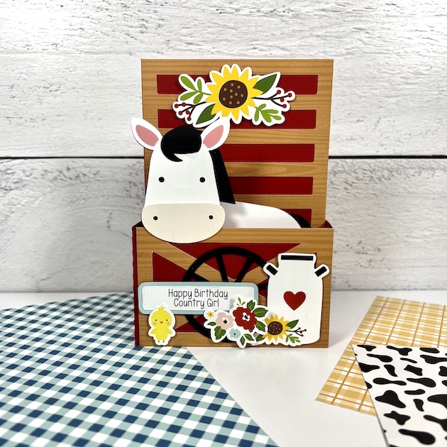 Horse and Stable Pop-up Birthday Card