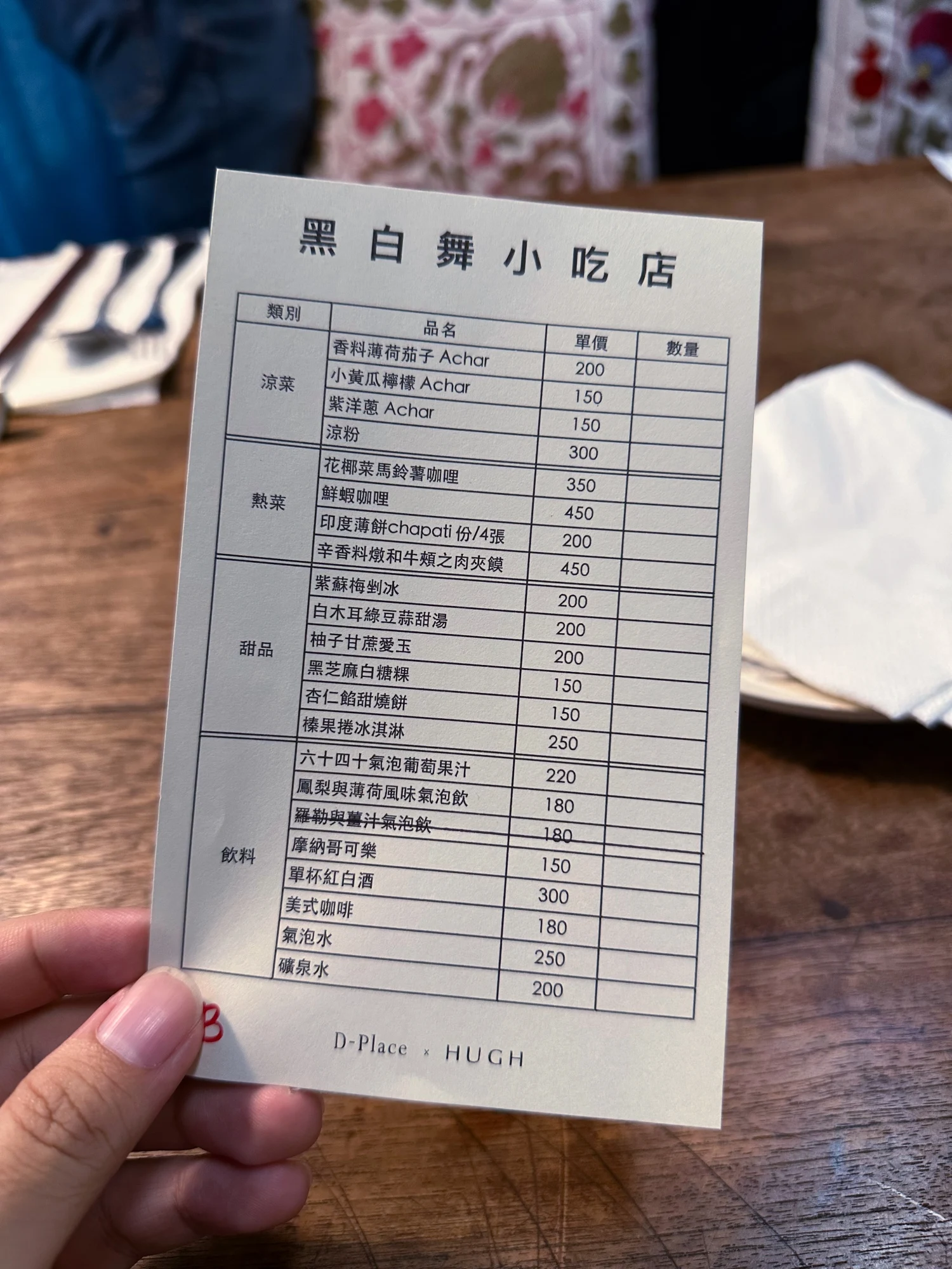 菜單