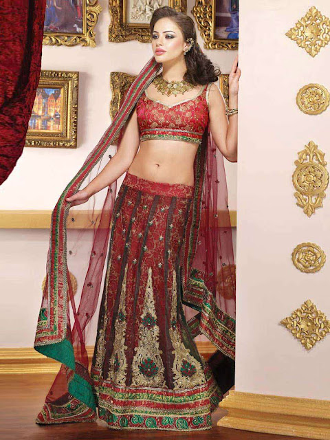 Women-Red-Lehenga-Choli