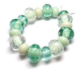 Lampwork glass beads by Laura Sparling