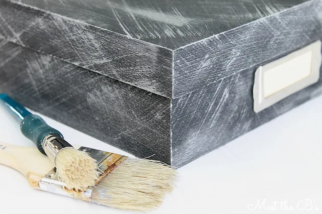 How to get a faux aged metal look with metallic craft paint #monthlydiychallenge