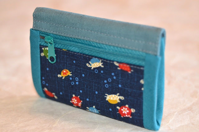 Portemonnaie Echigo aus japanischen Stoffen von Noriko handmade, Japan, Design, Einzelstück, japanisch, Unikat, handgemacht, handgefertigt, Etui, Geldbörse, pouch, wallet, japanese fabric