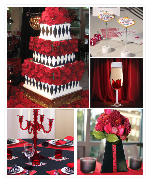 red wedding table decorations