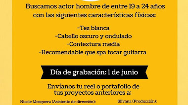 CASTING en PERÚ: Se busca ACTOR entre 19 a 24 años para SERIE de TV - COMEDIA