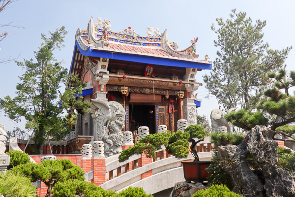 雲林斗六寧濟御庭園林山水文化園區，中國風建築庭園植栽免費參觀