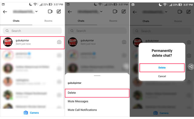 Cara Menghapus DM Instagram Dari Satu Akun Tertentu