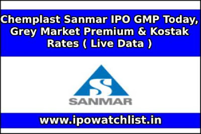Chemplast Sanmar IPO GMP Today, Grey Market Premium