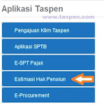 Cara Cek Estimasi Hak Pensiun dan Tunjangan Hari Tua (THT) PNS di e-Klim Taspen