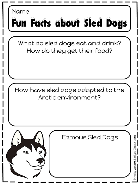 Animal Research Printable. Copyright Kelly's Classroom Online