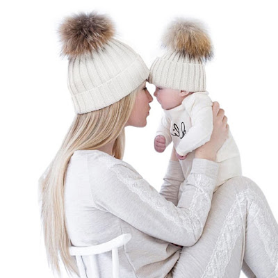 Chinatera Baby Boy's Parent Hats Soft Warm  Cap Mom Beanie Hat Ski Cap