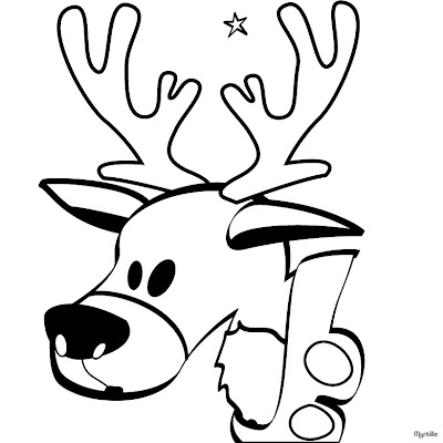 Christmas Reindeer Coloring Pages 