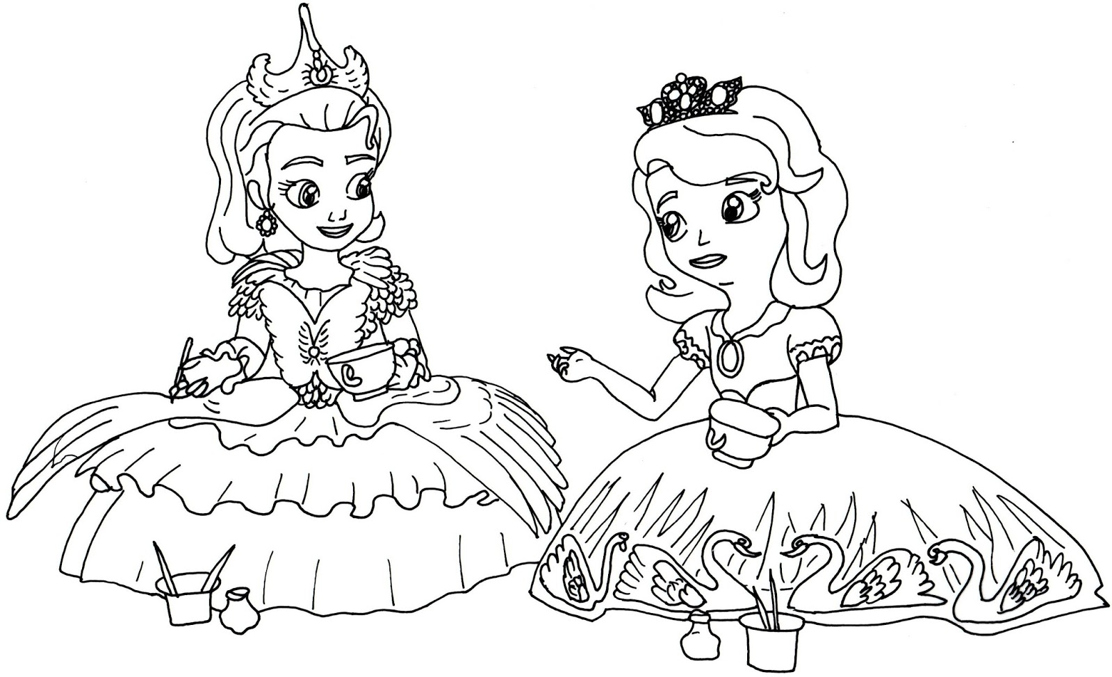 Sofia The First Coloring Pages: Tea for Too Many - Sofia ...