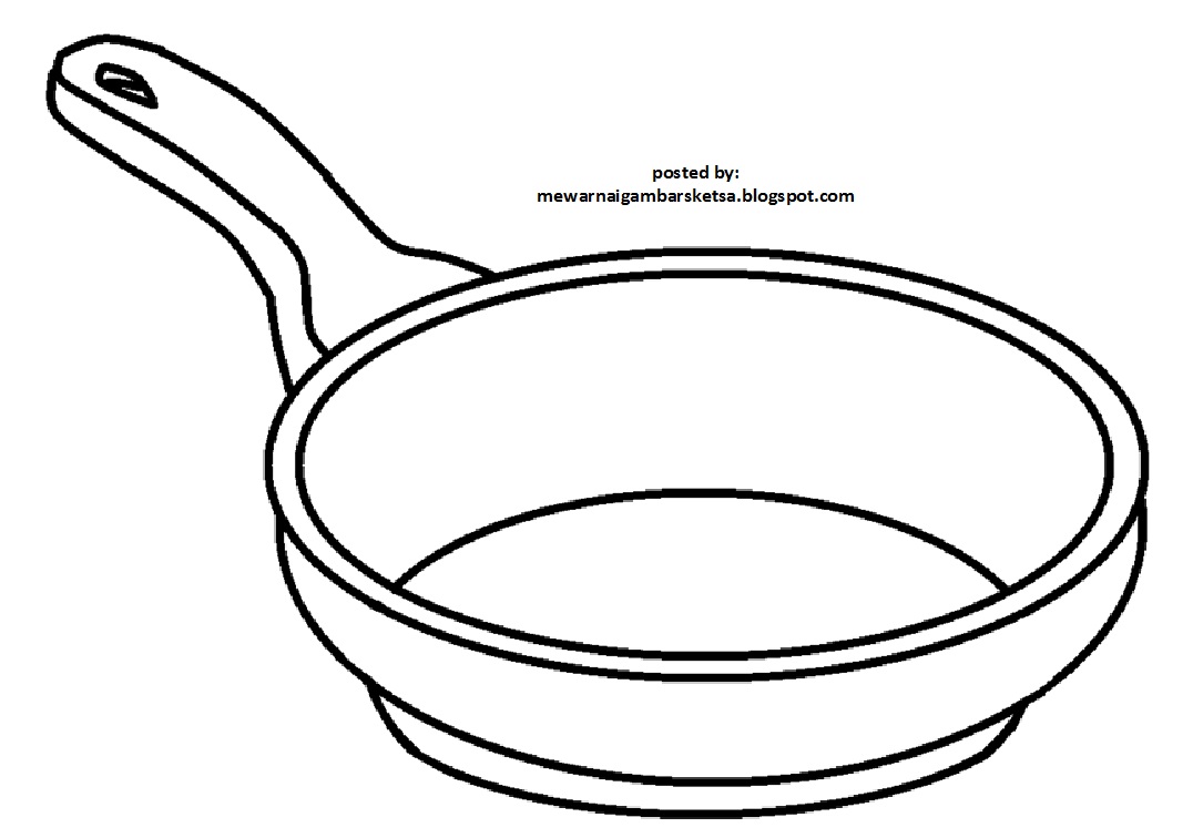 Mewarnai Gambar Gambar Sketsa Peralatan Dapur 