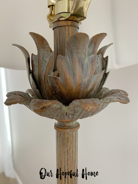 romantic metal flower lamp base