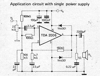 TDA2006 - 12W Audio Amplifier Circuit