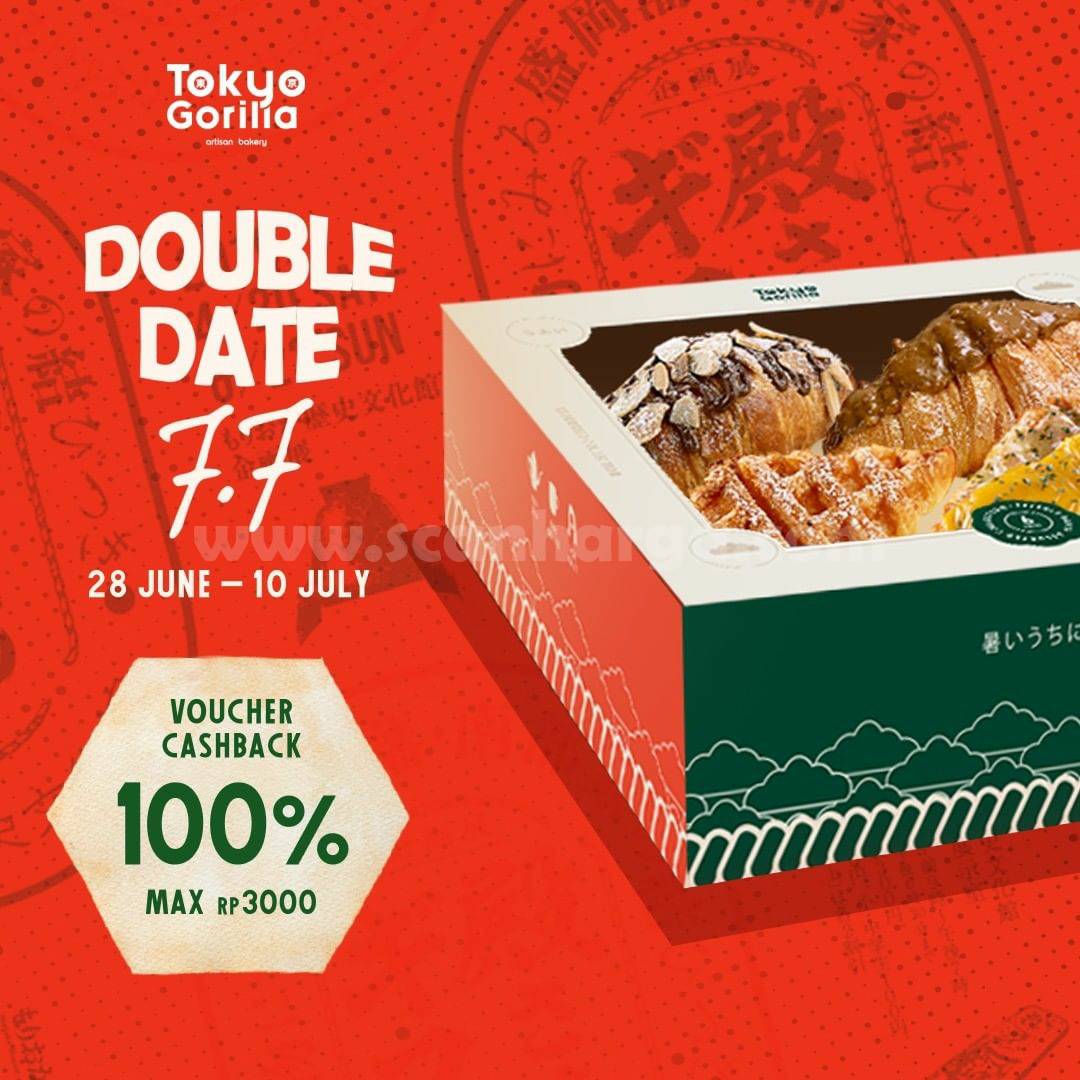 TOKYO GORILLA Promo DOUBLE DATE 7.7 – SHOPEEPAY Voucher Cashback 100%