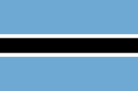 Logo Gambar Bendera Negara Botswana PNG JPG ukuran 200 px