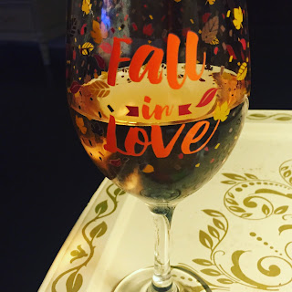 Fall wine glass