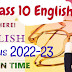 Class 10 English Syllabus 2022-23 For HSLC Exam 