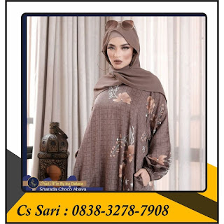 SHARADA CHOCO ABAYA by nadwiebyinadwiana - GAYA BAJU MUSLIM TERBARU