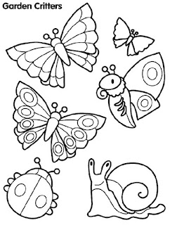 Animals At Garden Coloring Pages