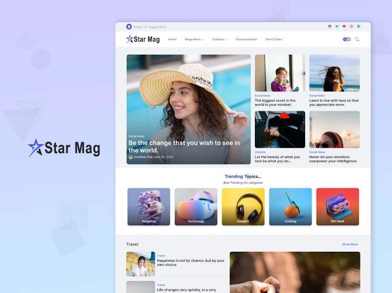 Star Mag - Responsive & Magazine Blogger Template - Blogger Template 2024