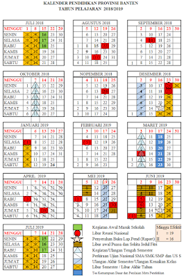 Download Kalender Pendidikan 2018/2019 Banten Format Excel 
