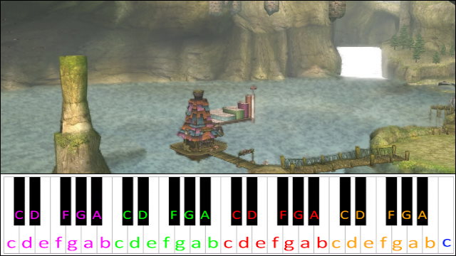 Lake Hylia (The Legend of Zelda Twilight Princess) Piano / Keyboard Easy Letter Notes for Beginners